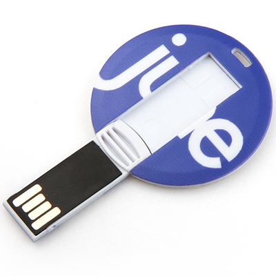 La tarjeta de crédito de 128GB UDP USB pega 2,0 el logotipo de la impresión de Mini Round Shapes CMYK