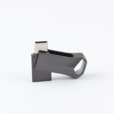 Memoria USB de Matt Twist del negro del arma del metal MECANOGRAFÍA a C la velocidad rápida 64GB 128GB 256GB