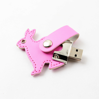 Impresión de logotipo / Relieve de cuero USB Flash Drive Soporte de cifrado / Carga de fecha