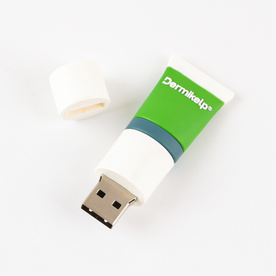 Impresión de pantalla de seda Dispositivos flash USB personalizados con USB 2.0 Interfaz de molde abierto según el diseño del cliente