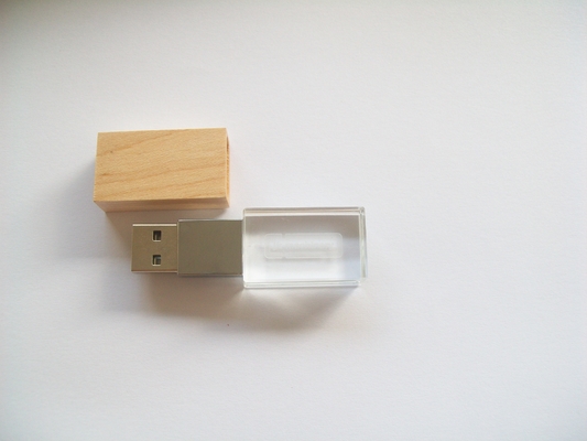 Estipulador USB de cristal personalizado con opciones de logotipo láser -50°C 80°C Temperatura del ambiente