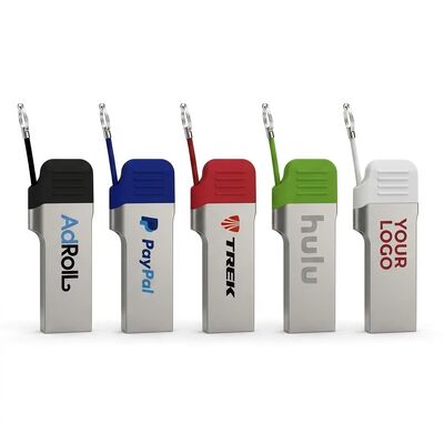 Unidad flash USB tipo C con USB A con cubierta metálica de cadena pequeña que puede imprimir con láser e imprimir el logotipo USB 3.2 y 3.1 de alta velocidad