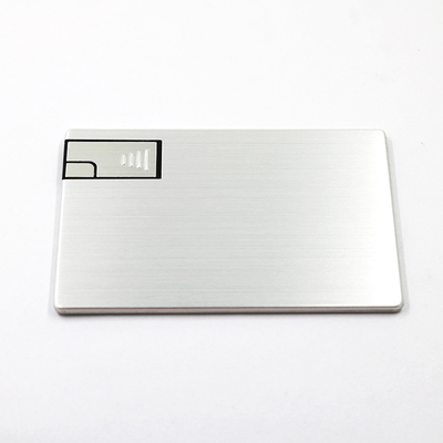 La tarjeta de crédito del metal plateado 2,0 USB pega 16GB 32GB ROSH aprobado