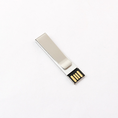 Unidad USB 2,0 32GB lleno 64GB 128GB del metal del clip del libro de la memoria de Metak