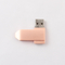 Rose Gold Metal Color datos que cargan de la unidad USB de la torsión de 360 grados libres