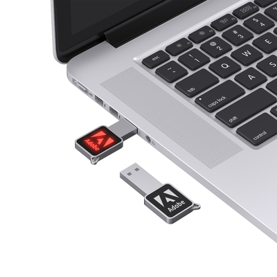 Disco flash USB de alta velocidad con cuerpo de metal / plástico luz LED brilla cuando se trabaja