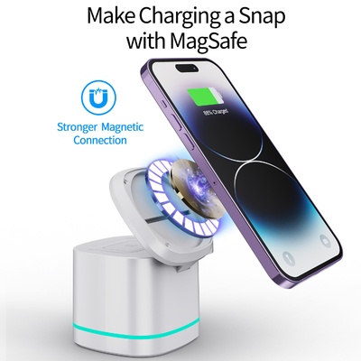 Cargador inalámbrico multifunción conveniente dentro de la distancia de transmisión de 6 mm