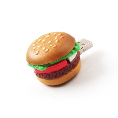 KFC McDonald's hamburguesa en forma de unidades flash USB personalizadas para alimentos artificiales regalos corporativos