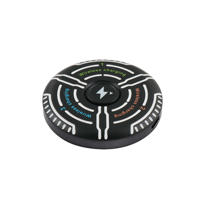 Caja de soporte de cargador inalámbrico multifunción Imprimir logotipo Indicador de luz Fidget Spinner