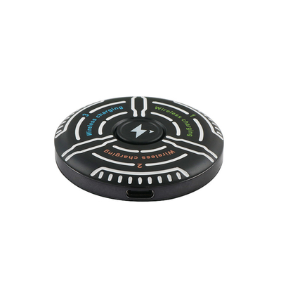 Caja de soporte de cargador inalámbrico multifunción Imprimir logotipo Indicador de luz Fidget Spinner