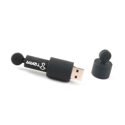 Encriptación de datos redonda unidades flash USB personalizadas PVC/material de silicona