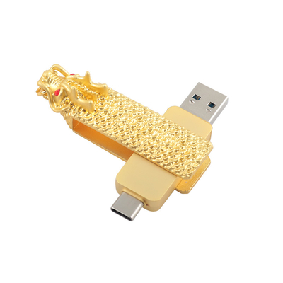 Tipo de dragón en forma de C y unidad flash USB con lectura y escritura rápida 3.0 usb