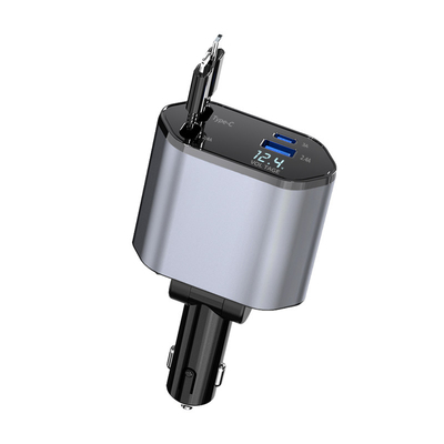 Salida USB-C 5V/3A Cargador rápido para automóviles para entrada de voltaje nominal de 12-24V