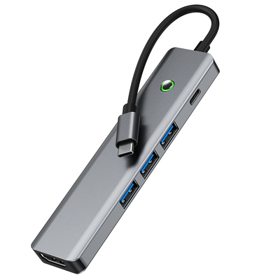 Estación de datos multifunción USB C Hub Adaptador inteligente con velocidad de transferencia de 5Gbps