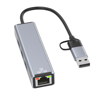 Adaptador USB C compacto portador portátil expandir port USB para transferencia rápida de datos