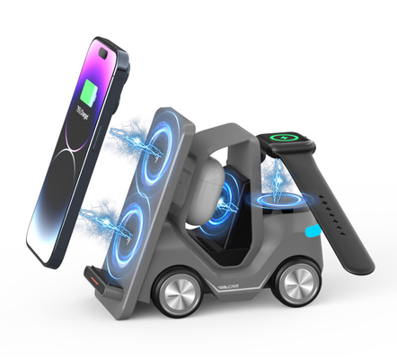 Estación de carga en forma de automóvil DC5V/1.2A para cargar 3 dispositivos