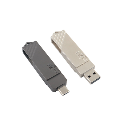 Tipo de metal C en forma de torsión de velocidad rápida USB Flash Drive 3.0 y USB 2.0 y tipo C