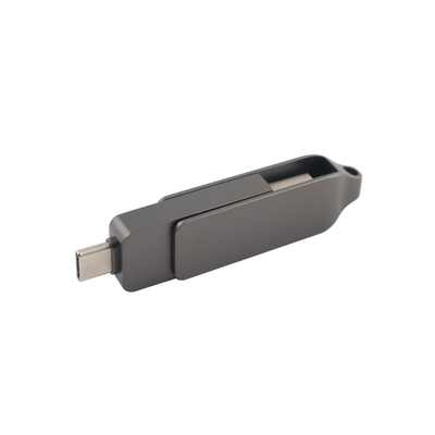 Pistola de metal negro tipo C USB flash drives en forma de torsión velocidad rápida 3.0 y 3.0