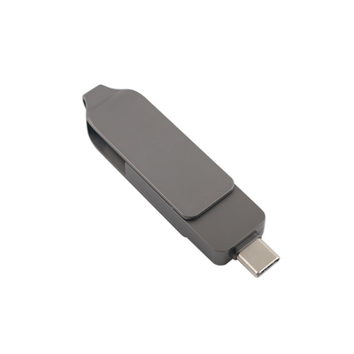 Pistola de metal negro tipo C USB flash drives en forma de torsión velocidad rápida 3.0 y 3.0