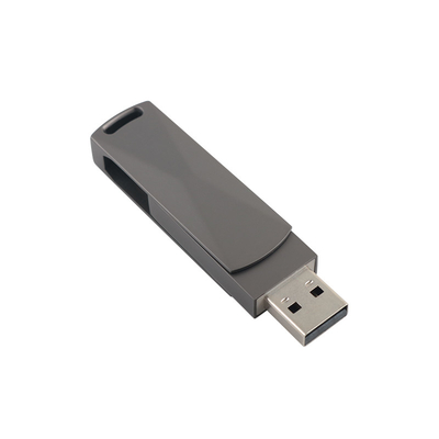 Dispositivos flash USB de tipo C de metal negro con velocidad rápida 3.0 y formas de giro 3.0