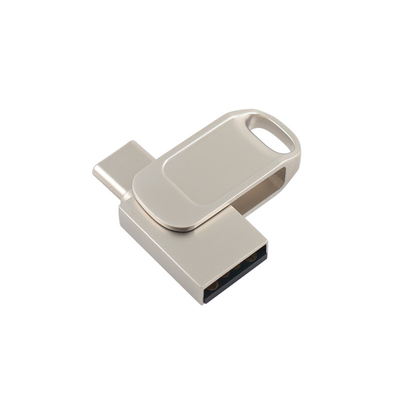 Disco flash USB doble de metal con protección por contraseña y compatibilidad de velocidad tipo C