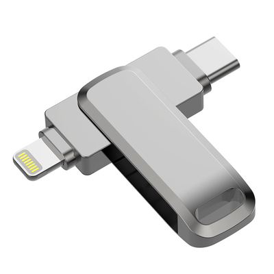 Unidad flash USB OTG resistente al agua para USB3.0 y USB 2.0 Interfaz y soporte de tipo C