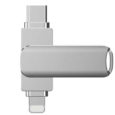 2 en 1 USB Flash Drive con protección de contraseña y carcasa de metal duradero