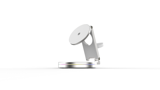 Cargador inalámbrico magnético plegable con rotación de 360 grados y potencia de salida de 15W