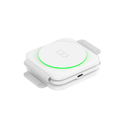 Cargador inalámbrico magnético plegable de tres en uno ABS de plástico para iPhone iWatch y más