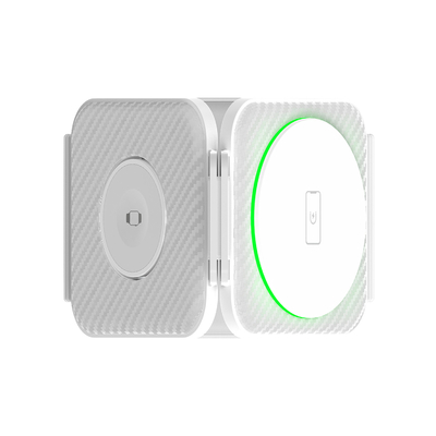 Cargador inalámbrico magnético plegable de tres en uno ABS de plástico para iPhone iWatch y más