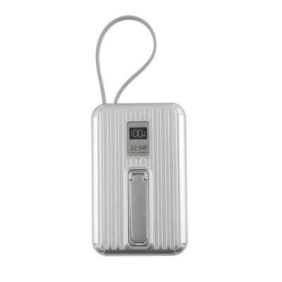 Banco de energía portátil blanco con caja manual de cables accesorios y 38.3 aprobado