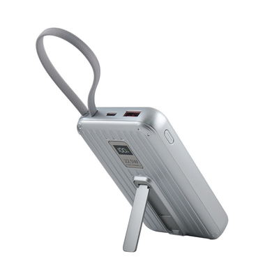 Banco de energía portátil blanco con caja manual de cables accesorios y 38.3 aprobado