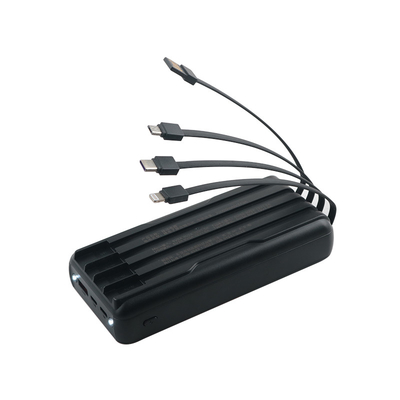 Banco de energía de batería completa de alta capacidad para teléfono con PC Tecnología de plástico / Matt Material de cáscara y diseño ligero