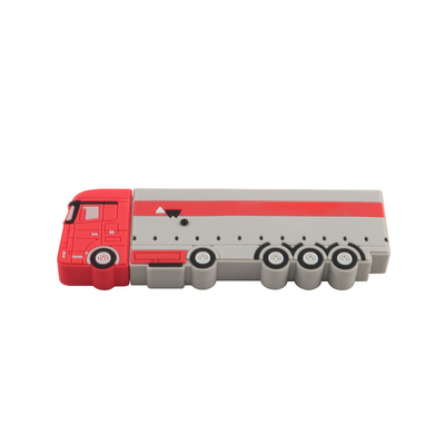 PVC o Silicona Dispositivos flash USB personalizados Con forma de bus con carga previa de datos