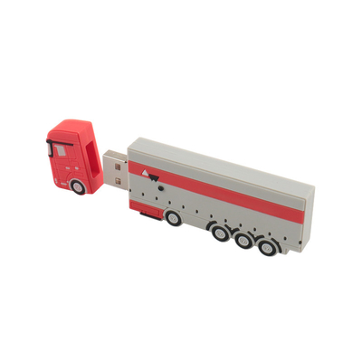 PVC o Silicona Dispositivos flash USB personalizados Con forma de bus con carga previa de datos