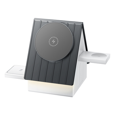 Cargador inalámbrico multifunción compatible con OEM con eficiencia de carga ≥75% y opciones blancas o grises