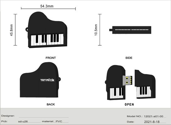 Ayudar al cliente a abrir el molde muy rápido. Abrir el molde de PVC de dibujos animados USB