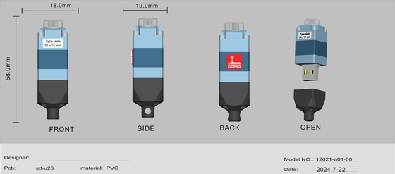 Unidades flash USB personalizadas con cifrado de datos y retorno rápido de la obra de arte después de la solicitud del cliente 10 años