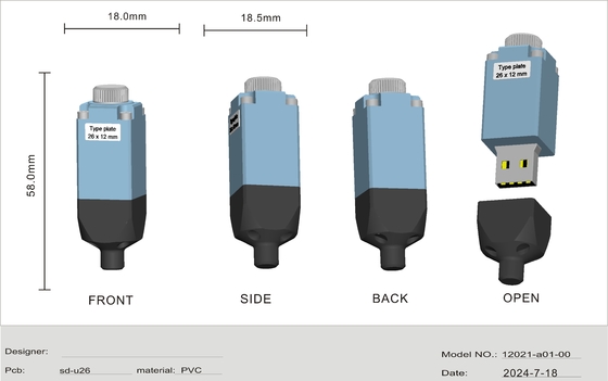Unidades flash USB personalizadas con cifrado de datos y retorno rápido de la obra de arte después de la solicitud del cliente 10 años