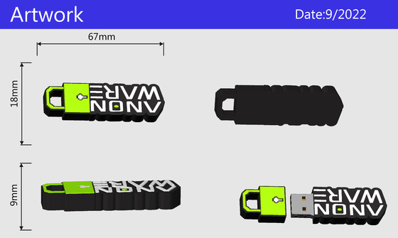 Formas personalizadas Memoria flash USB Producción de PVC o silicona hecha fácil con molde abierto