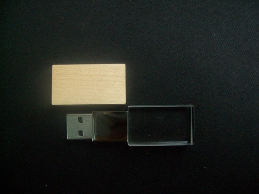 Estipulador USB de cristal personalizado con opciones de logotipo láser -50°C 80°C Temperatura del ambiente