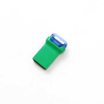 Mini USB 3.0 de color verde, unidad flash USB de metal rectangular con chip flash de clase A