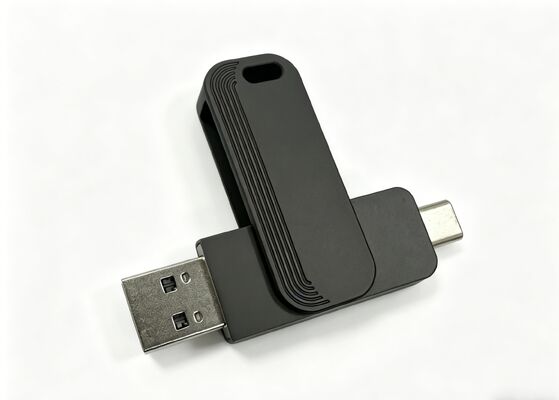 El Usb 3,0 + tipo C 1005 del color negro del arma pasó la prueba H2 tipo unidades flash USB de C que coinciden rápidamente con estándares de EE. UU. y UE