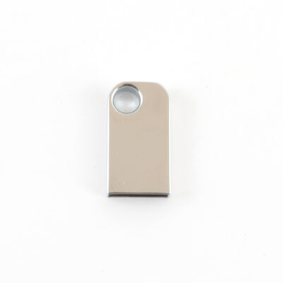 La mini memoria USB con el agujero puede poner la memoria USB del metal del llavero puede personalizar el logotipo del láser