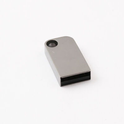 La mini memoria USB con el agujero puede poner la memoria USB del metal del llavero puede personalizar el logotipo del láser