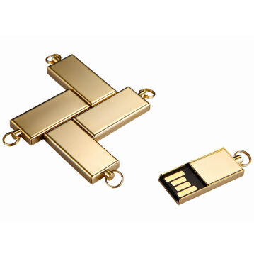 Plata con aleación de zinc brillante disco flash USB de metal incluyendo chips flash HY adecuado para las necesidades de transferencia de datos rápida y segura