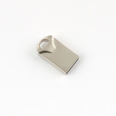 Plata con unidad flash USB de metal brillante Velocidades de transferencia de datos rápidas Carcasa de metal duradera adecuada para almacenamiento seguro de datos