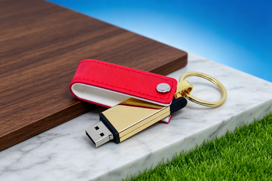 Memoria USB de cuero compatible con Mac OS Color negro personalizado OEM Diseño duradero elegante Perfecto para regalos corporativos