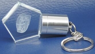 En forma de botella, unidad flash USB 3,0 de cristal, velocidad de transferencia rápida, diseño duradero, lata de cristal, logotipo grabado