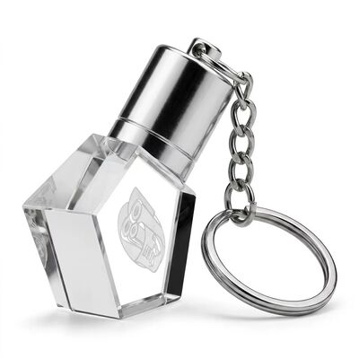 En forma de botella, unidad flash USB 3,0 de cristal, velocidad de transferencia rápida, diseño duradero, lata de cristal, logotipo grabado
